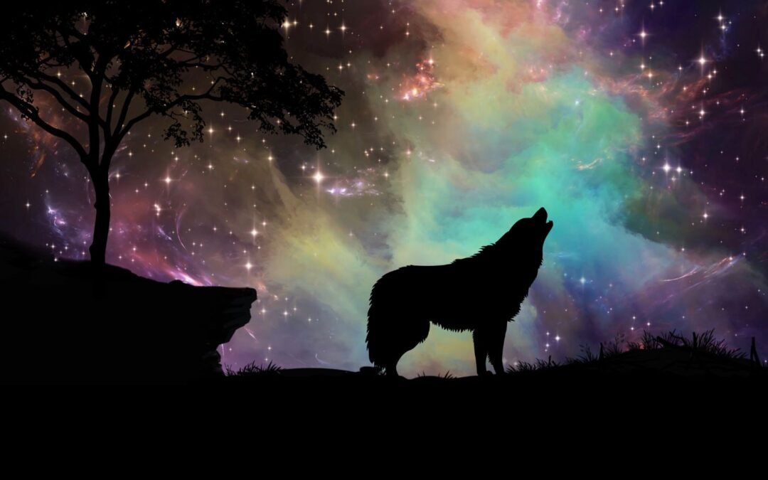 epic galaxy wolf wallpaper