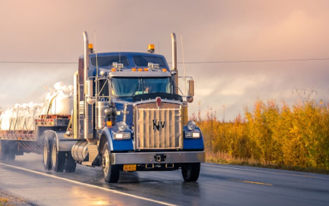 Truck on a cloudy day